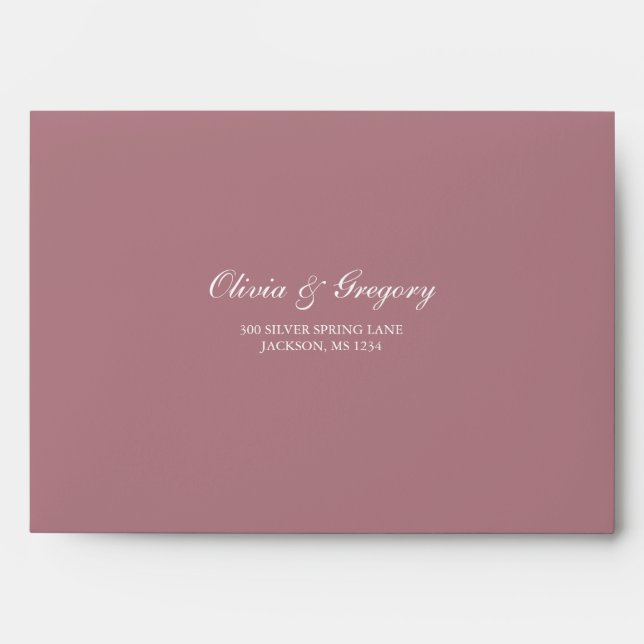 Elegant Monogram Return Address Wedding Envelope (Front)