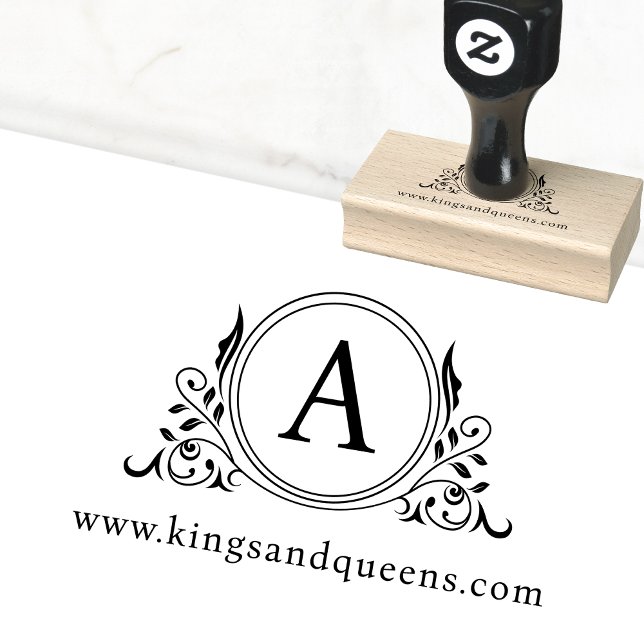 Elegant, Monogram, Royal Logo Rubber Stamp (Creator Uploaded)