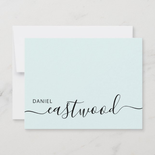 Elegant Monogram Script  Card (Front)