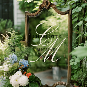 Elegant, Monogram,Script Font Window Cling