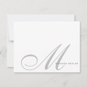 Elegant Monogram Script Initial Simple Personal Card