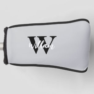Elegant Monogram Script Name Golf Head Cover
