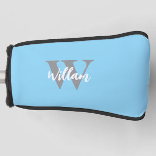 Elegant Monogram Script Name Golf Head Cover