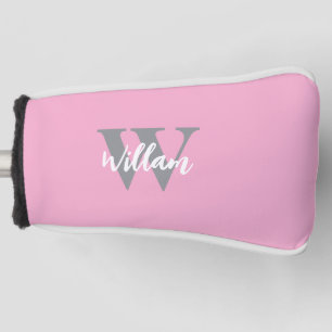 Elegant Monogram Script Name  Golf Head Cover