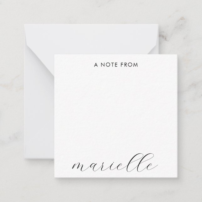 Elegant Monogram Script Personalised Card (Front)