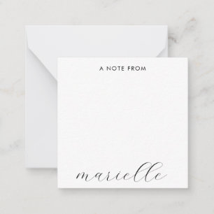Elegant Monogram Script Personalized Card