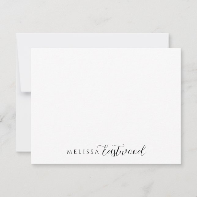 Elegant Monogram Script Serif Card (Front)