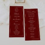 Elegant Monogram Script Wine Red Wedding Ceremony Programme<br><div class="desc">Elegant Monogram Script Wine Red Wedding Ceremony Program. Personalize with bride and groom names and initials in a classic monogram style,  and add your wedding date,  wedding ceremony order of service,  and wedding party names on the back.</div>