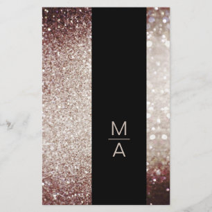 Elegant monogram Silber Rust Flyer