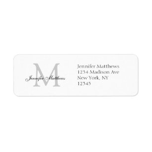 Elegant Monogram Simple Address Labels