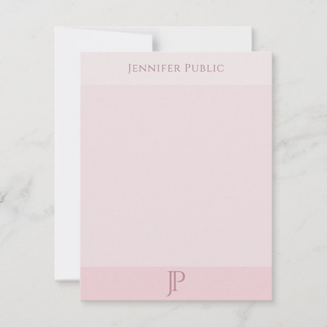 Elegant Monogram Simple Modern Template Flat (Front)
