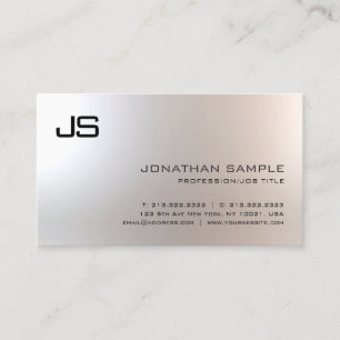 Elegant Monogram Simple Professional Glamour Plain Business Card