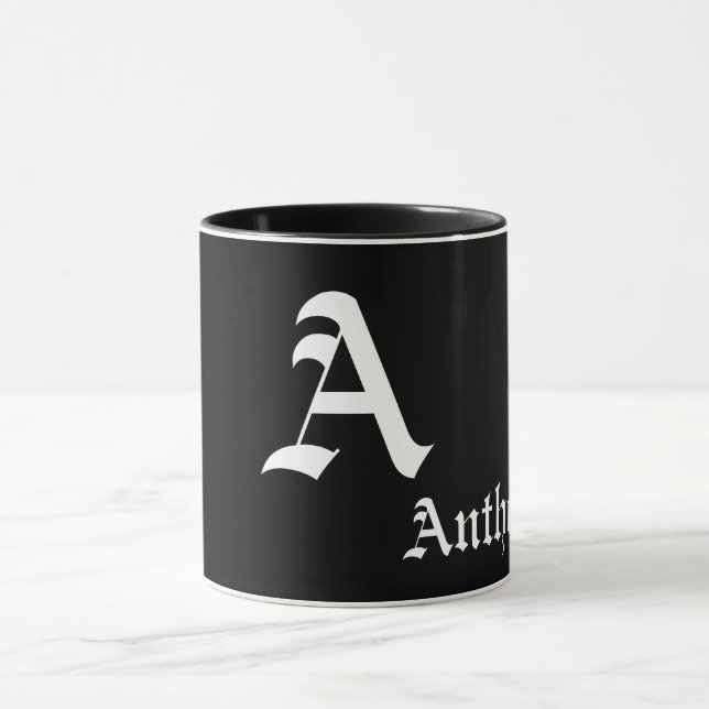 Elegant Monogram Template Mug (Center)