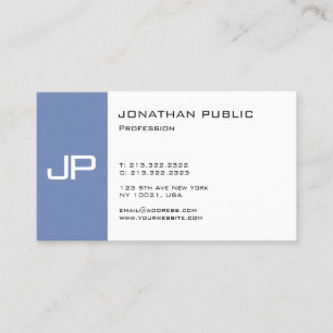 Elegant Monogram Trendy Smart Design Modern Plain Business Card