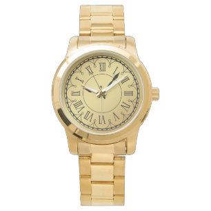 Elegant Monogram Unisex Roman Numerals Watch