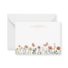 Elegant Monogram Watercolor Wildflower Floral