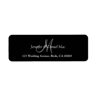 Elegant Monogram Wedding Bride Groom Custom Names