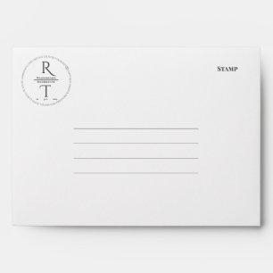 Elegant Monogram Wedding Envelope