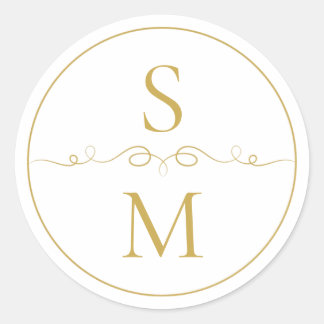 Elegant Monogram Wedding Envelope Seal