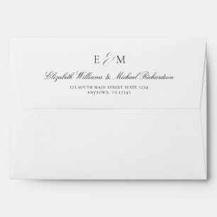 Elegant Monogram Wedding Envelopes