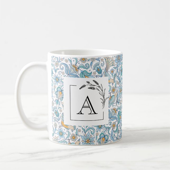 Elegant Monogram Wedding Favor Classic Mug, 325 ml Coffee Mug (Left)