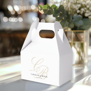 Elegant, Monogram, Wedding  Favour Box
