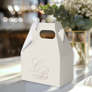 Elegant, Monogram, Wedding  Favour Box