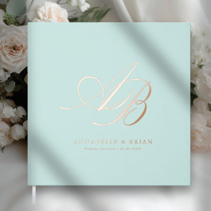 Elegant, Monogram, Wedding Guest Book
