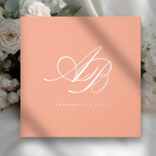 Elegant, Monogram, Wedding  Guest Book