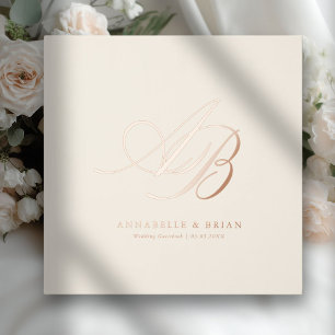 Elegant, Monogram, Wedding  Guest Book