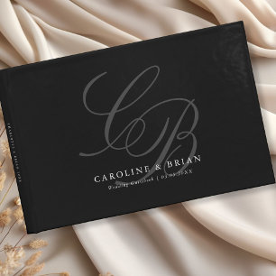 Elegant, Monogram, Wedding  Guest Book