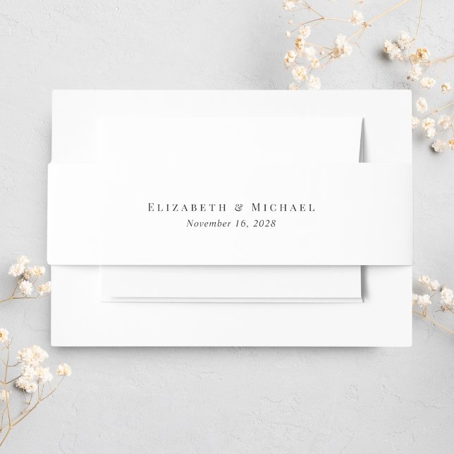 Elegant Monogram Wedding Invitation Belly Band (Creator Uploaded)