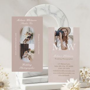 Elegant Monogram Wedding Photographer Arch Photos Business Card