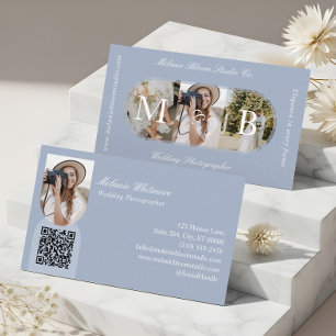 Elegant Monogram Wedding Photographer Arch Photos Business Card