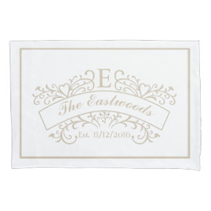 Elegant Monogram Wedding Pillowcases