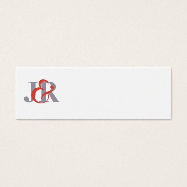 Elegant Monogram Wedding Place Card (Front)