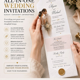 Elegant Monogram Wedding RSVP Invitation