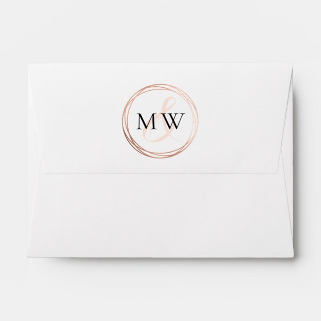 Elegant Monogram Wedding Suite Envelope (Back (Top Flap))