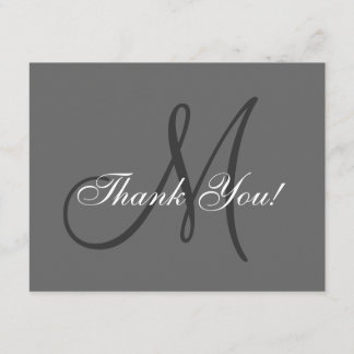 Elegant Monogram | Wedding Thank You Card