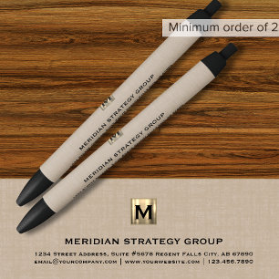 Elegant Monogram Writing Pen for Business