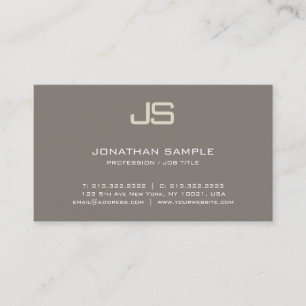 Elegant Monogrammed Design Trendy Modern Plain Business Card