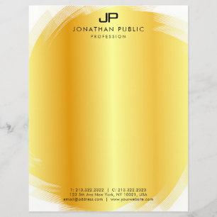 Elegant Monogrammed Gold Template Modern