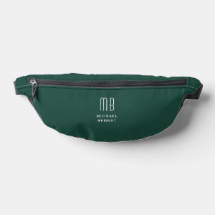 Elegant Monogrammed Green  Bum Bags