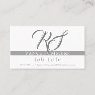 Elegant Monogrammed   Greys Business Card
