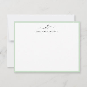 Elegant Monogrammed Handwritten Script Card