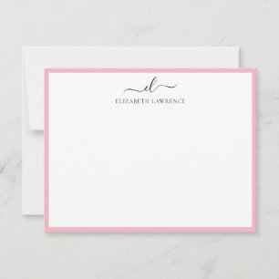 Elegant Monogrammed Handwritten Script Card