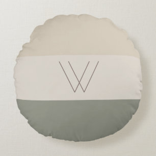 Elegant Monogrammed Initial Stylish Chic Pattern Round Cushion