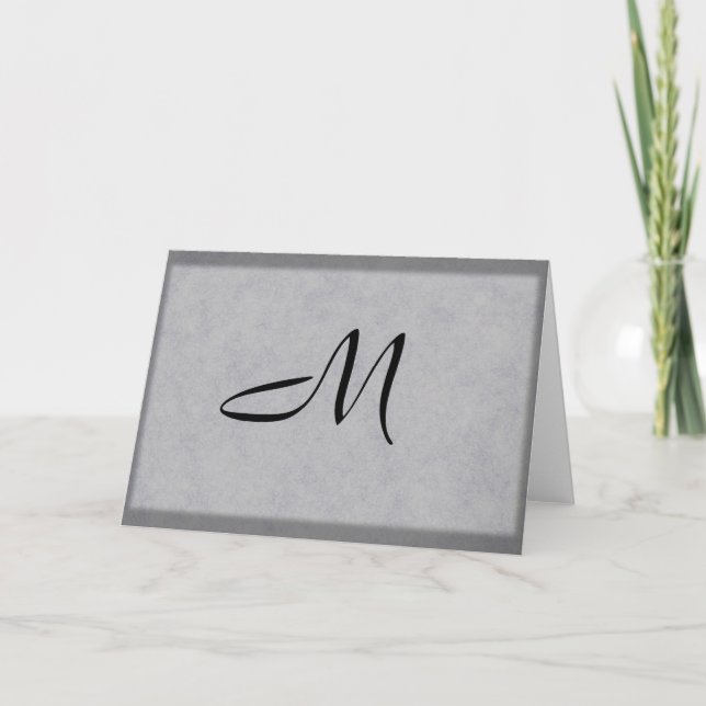 Elegant Monogrammed Notecard (Front)