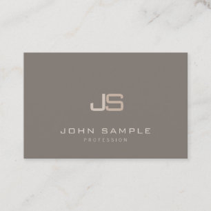 Elegant Monogrammed Template Professional Modern Business Card