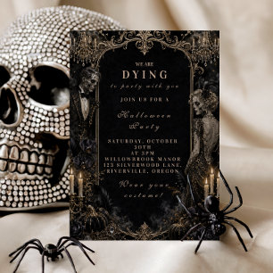 Elegant Monster Masquerade Halloween Party Invitation